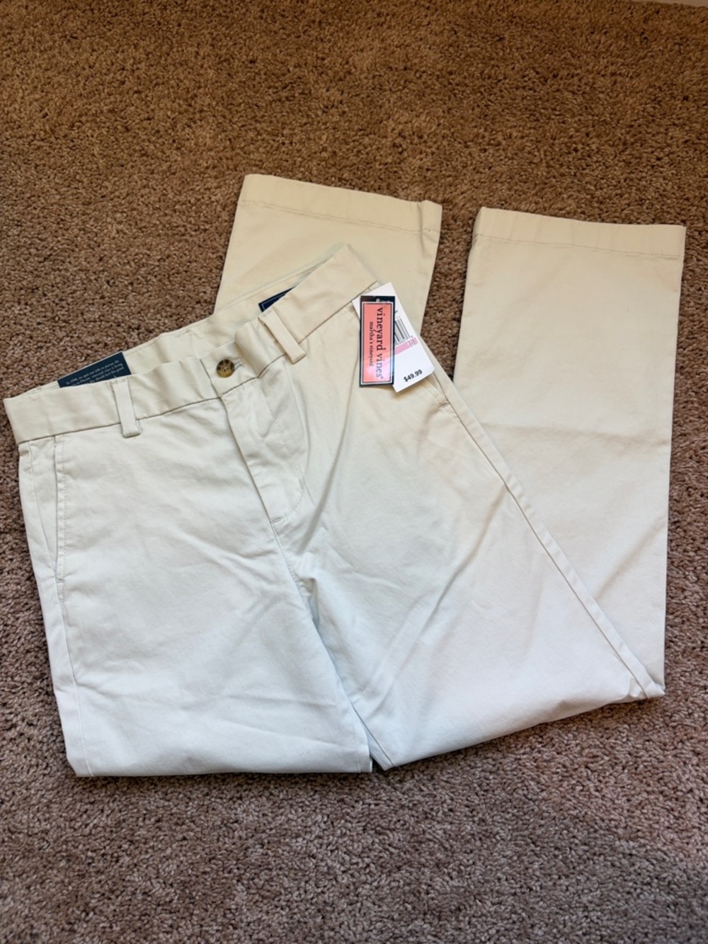 Vineyard Vines Boys Breaker Pants Light Khaki NWT